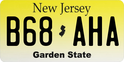 NJ license plate B68AHA