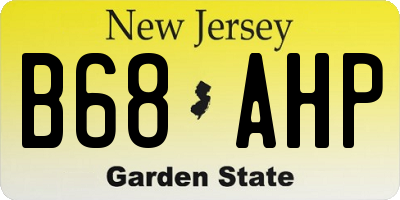 NJ license plate B68AHP