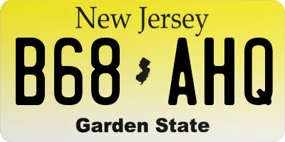 NJ license plate B68AHQ