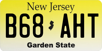 NJ license plate B68AHT