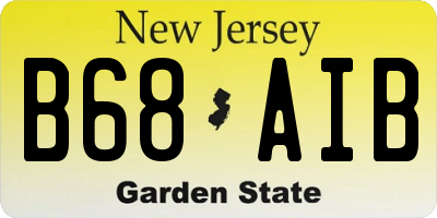 NJ license plate B68AIB