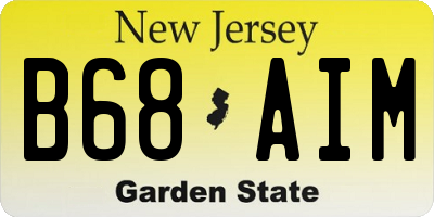 NJ license plate B68AIM