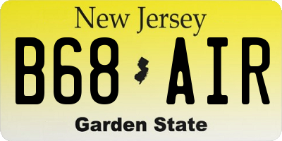 NJ license plate B68AIR