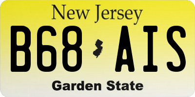 NJ license plate B68AIS
