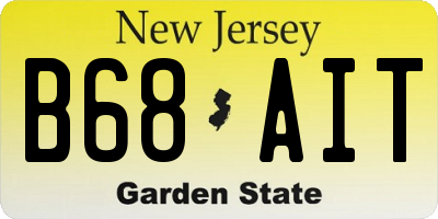 NJ license plate B68AIT