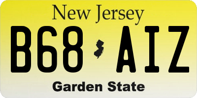 NJ license plate B68AIZ