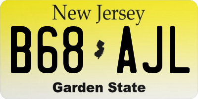 NJ license plate B68AJL