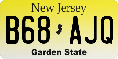 NJ license plate B68AJQ