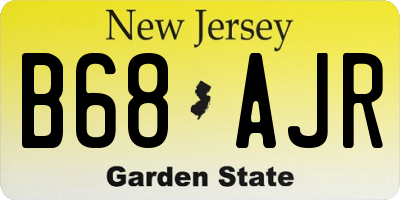 NJ license plate B68AJR