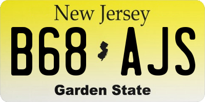 NJ license plate B68AJS