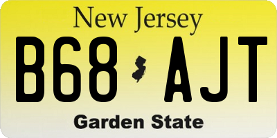 NJ license plate B68AJT