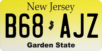 NJ license plate B68AJZ