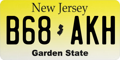 NJ license plate B68AKH