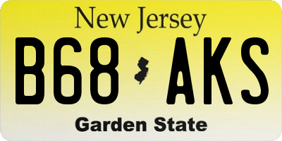 NJ license plate B68AKS