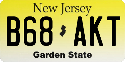 NJ license plate B68AKT