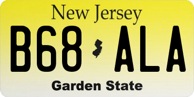 NJ license plate B68ALA