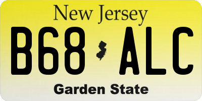 NJ license plate B68ALC