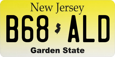 NJ license plate B68ALD