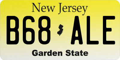 NJ license plate B68ALE