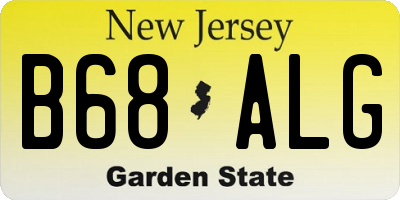 NJ license plate B68ALG