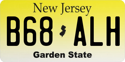 NJ license plate B68ALH