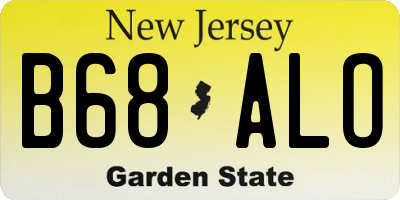 NJ license plate B68ALO