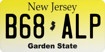 NJ license plate B68ALP
