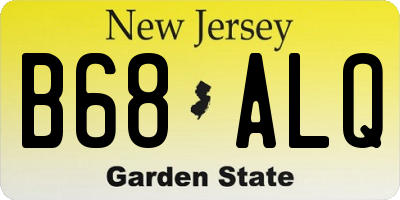 NJ license plate B68ALQ