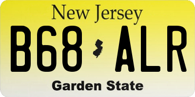 NJ license plate B68ALR