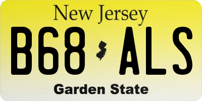 NJ license plate B68ALS