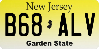NJ license plate B68ALV