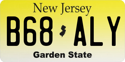NJ license plate B68ALY
