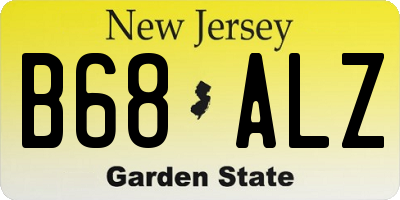 NJ license plate B68ALZ
