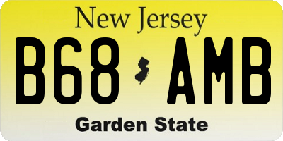 NJ license plate B68AMB