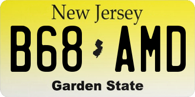 NJ license plate B68AMD