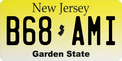NJ license plate B68AMI