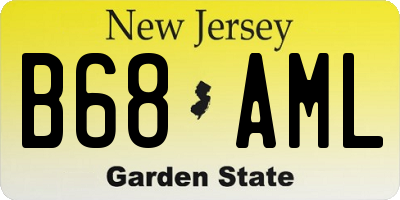 NJ license plate B68AML