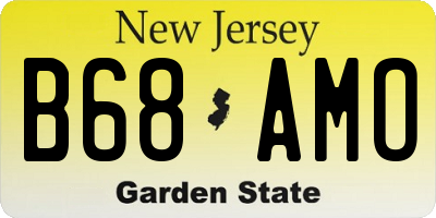 NJ license plate B68AMO