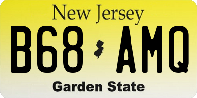 NJ license plate B68AMQ
