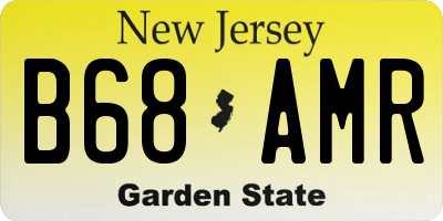 NJ license plate B68AMR