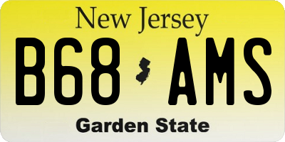 NJ license plate B68AMS