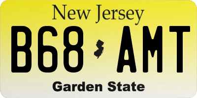 NJ license plate B68AMT