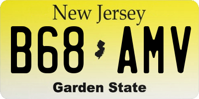 NJ license plate B68AMV