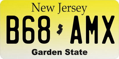 NJ license plate B68AMX