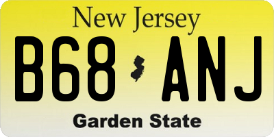 NJ license plate B68ANJ