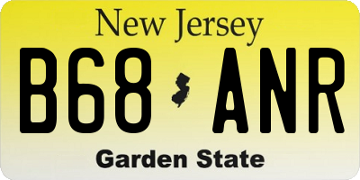 NJ license plate B68ANR