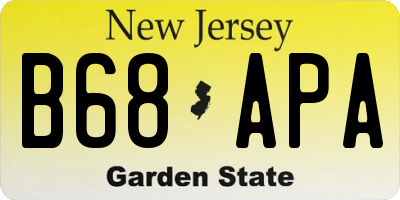 NJ license plate B68APA