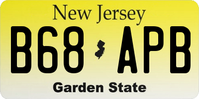NJ license plate B68APB