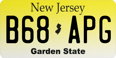 NJ license plate B68APG