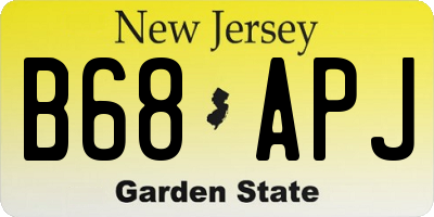 NJ license plate B68APJ
